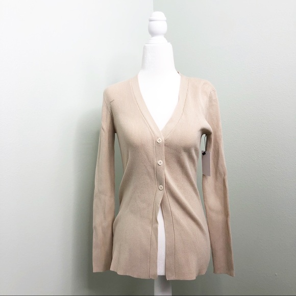 Olivaceous ribbed cardi Cardigan cream - Picture 2 of 16